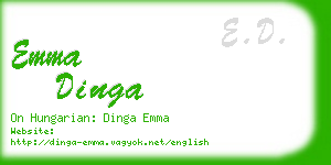 emma dinga business card